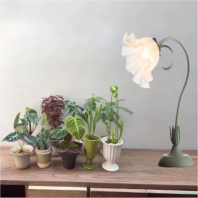 Table Top Grow Light for Indoor Plants – Decorative Desk Plant Light for Succulents Bonsai Cactus Adjustable Desktop Grow Lights with Base Cute Office Mini Grow Lamp
