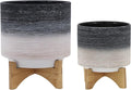 Generic  S2 810 Planter ON Wooden Stand Gray