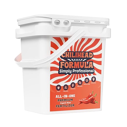 Chilihead Formula - All-in-One Fertilizer for Peppers &amp Chilies with Balanced Nutrition - Water Soluble Plant Food for Bold Harvests &amp Thriving Plants - 5 LB Pail