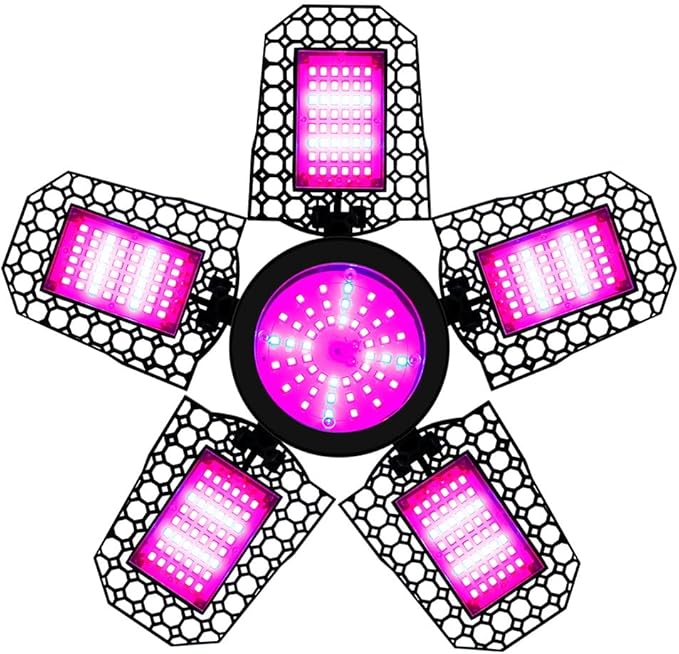 250W LED Foldable Professional Full Spectrum Lamping E26/E27 Plant Grow Lamp UV IR Deformable 5 Panels Sunlight High Lumen 100-277V Indoor Greenhouse Tent Hydroponic System Lighting for Fruits Flowers