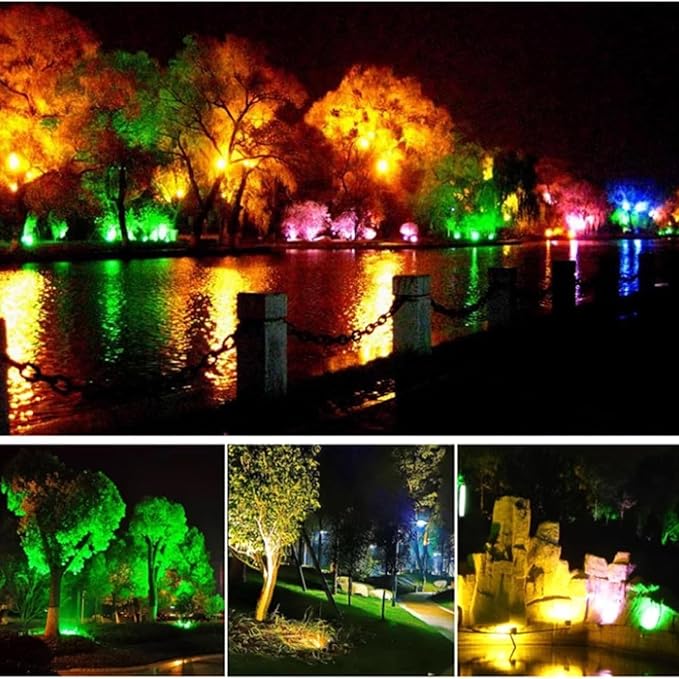 Outdoor Spotlight Ground Floodlight 220V Low Voltage Led Beam Light IP65 Waterproof Landscape Tree Light for Garden Patio Pathway Construction SearchlightGreen 20W