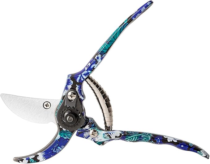 FLORA GUARD Gardening Gifts 3 Piece Aluminum Garden Tool Set - Trowel Cultivator Pruning Shear Gift Set for Women Men Gardening Needs (Purple&ampBlue)