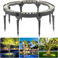 Outdoor Led Garden Lights Courtyards Ring Tree Light Aluminum Landscape Spotlights for Trees Easy to Use(White LightPack of 8)