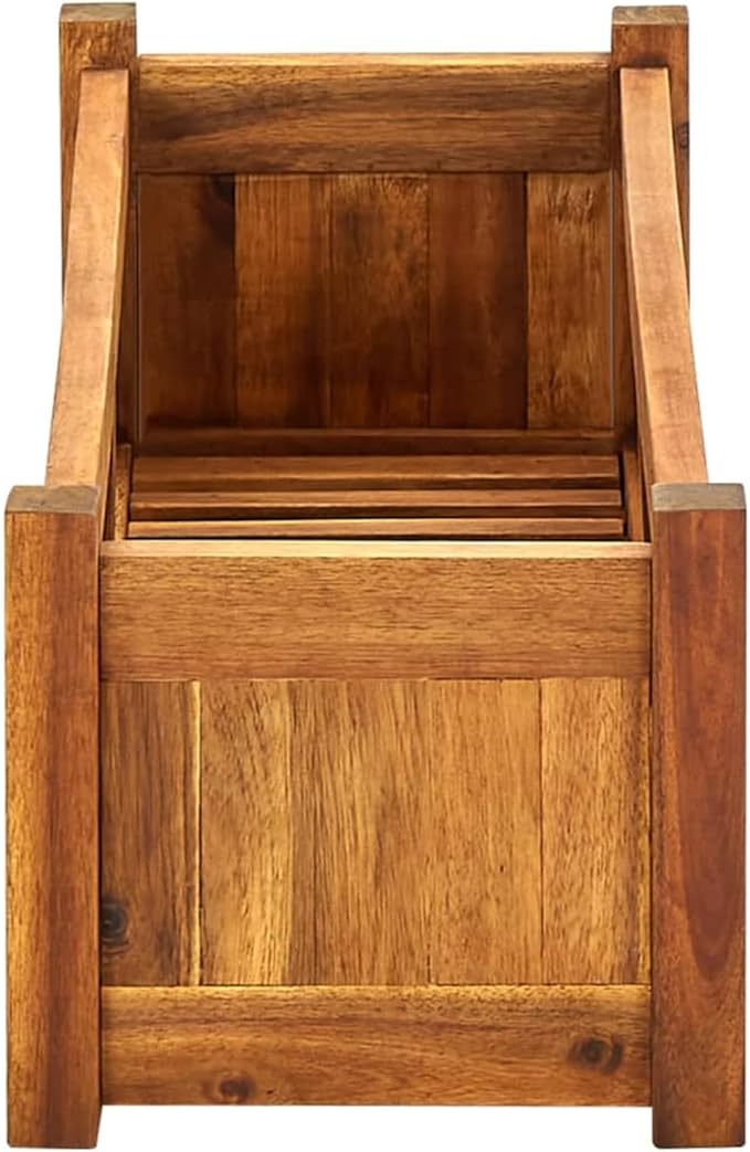 Garden Raised Bed Outdoor Wooden Planter Box 29.9 x 10.9 x 9.8 Vine Plants Vegetables Climbing for Garden Patio Balcony Backyard and Outdoors - Acacia Wood