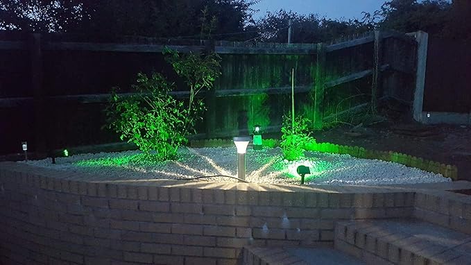 T-SUN Solar Spotlights Green 7LED Solar Spotlights Color Changing