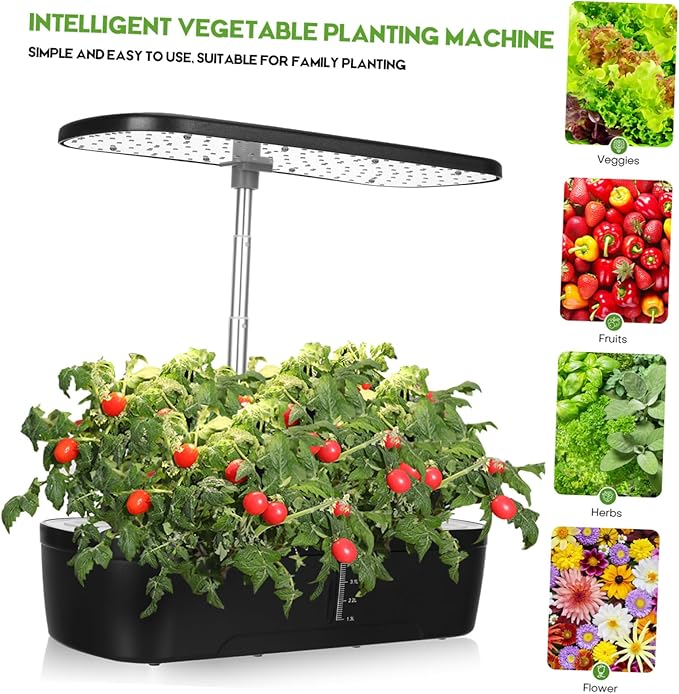 1 Set Indoor Hydroponic Growing System with Light Plant Growing Kit for Efficient Home Gardening Automatic Watering Space Saving Design US Plug Included