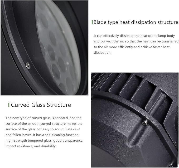 Outdoor LED Floodlight - Rotation Tree Spotlight IP65 Outdoor Waterproof Garden Tree Light AC 220V Spotlight Led Beam Light Courtyard Lawn Light Landscape Spotlight(Yellow24W)