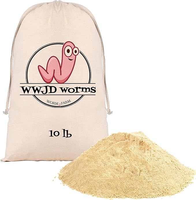 Worm Food for Nightcrawlers &amp Red Wigglers - Mineral Rich Earthworm Chow Nutrient Blend Food for Worms That Boosts Composting Efficiency and Promotes Healthy Worm Bins 10 Pound