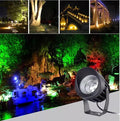 Outdoor Floodlights - LED Beam Spotlight AC85-265V COB Tree Lighting IP65 Waterproof Adjustable Angle Landscape Spotlights Garden Villa Courtyard Lawn Lights(Blue10W)