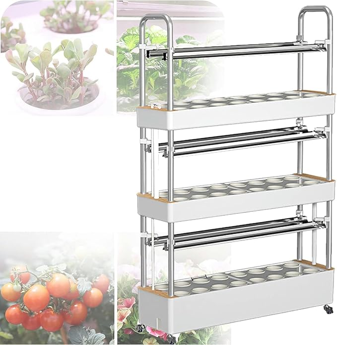 Hydroponic Tower Growing SytemGarden Hydroponic Growing System Vertical TowerIndoor Gardening System48/64 /90/120 Planting Spacesfor Planting Leafy VegetablesStem Vegetables (120hole)