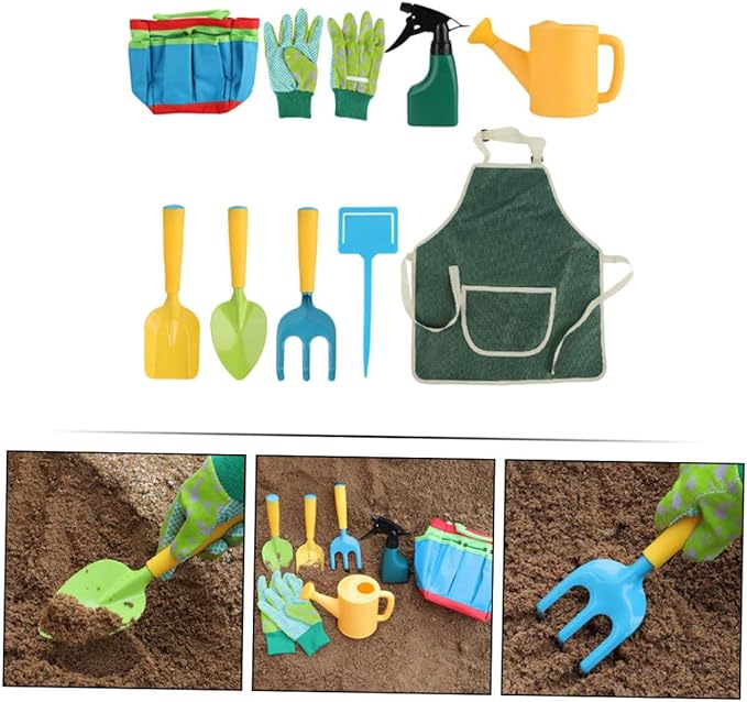 BESPORTBLE 1set Boys and Girls Garden Tools Gardening Kit Rake and Shovel for Flower Planting Outdoor Fun for Boys and Girls Lightweight and Easy to Use