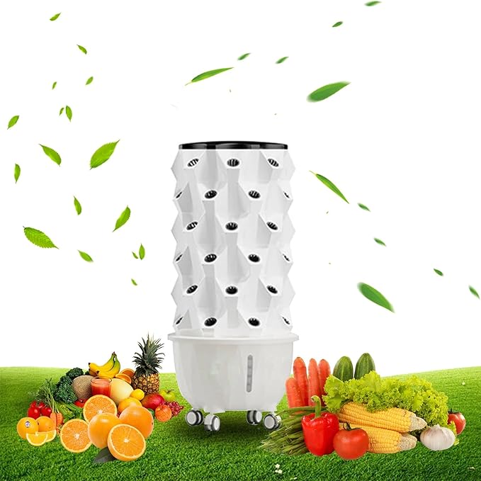 Hydroponics Growing System Aeroponic Tower Garden System Vertical Hydroponic Garden Tower for Gardening Lover for Herbs Fruits and Vegetable(120cm/47)