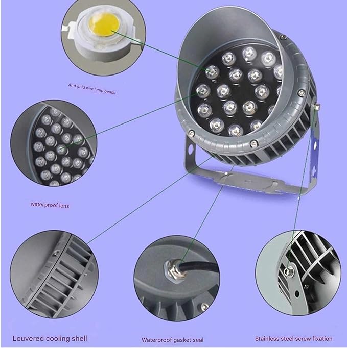 Landscape Lamp - Led Spot Lights AC85-265V Spotlight Led Beam Light IP65 Waterproof Outdoor Tree Rotation Spotlight for Yard Lawn Engineering Pathway Lighting(Blue9W(AC85-265v))