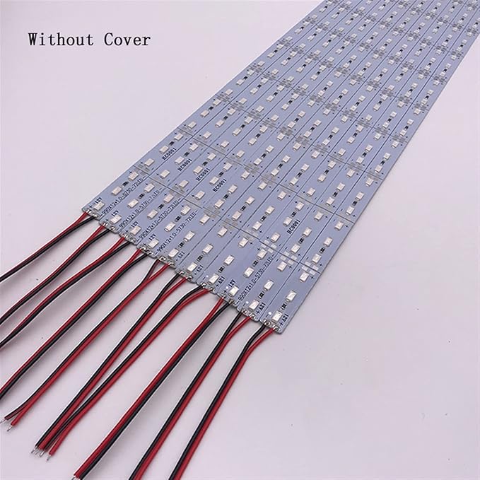 LED Plants Grow Lights DC 12 V 5730 SMD LED Bar Lights Compatible with Aquarium Greenhouse Lamp 10pcs 50CM(Color:Without CoverSize:5Red 1 Blue)