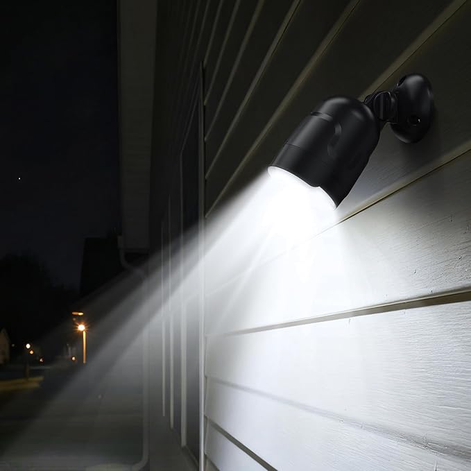 Battery Operated Motion Sensor Light Outdoor 4000mAh Rechargeable 600 Lumen Battery Powered Spotlight Outdoor Waterproof for Porch Garage House(2 Pack)