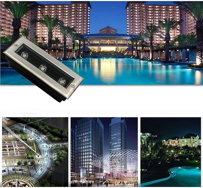 LED Landscape Spotlight - Rectangular Recessed Underground Lamp 24V Waterproof Aisle and Stair Light (6W &amp 18W Options)