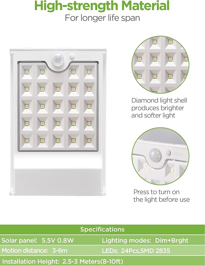InnoGear 8 Pack of Solar Lights for Outside Waterproof Solar Outdoor Lights Solar Garden Lights for Yard Pathway Landscape Security Lighting Auto On/Off 4 Pcs Spotlight &amp 4 Pcs Gutter Light