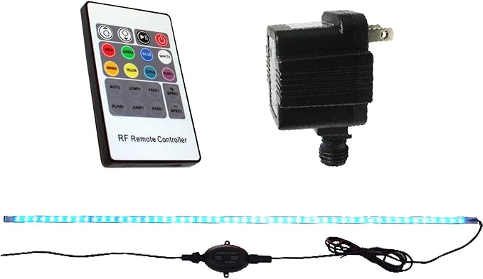Ignite Landscape Lighting 30 Color Changing Spillway Light Bar with 6-Watt Transformer and Remote for Landscape Lighting Ponds and Water Features - ILB30CC