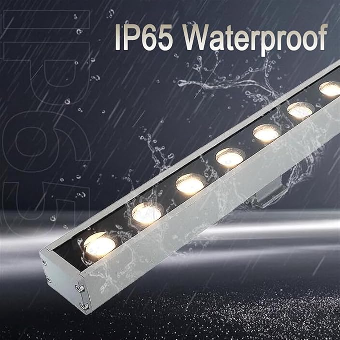 Outdoor Spotlight - Ground LED Landscape Lamp IP67 Waterproof Recessed Spotlight DC 24V Low-Voltage Long Contour Wall Washer Light for Landscape Lighting Projects(Warm White24W)