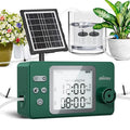Solar Powered Dual Pump Drip Irrigation Kit for Outdoor Indoor Plants 2-Zone Smart Self-Watering System with USB Charging Automatic Plant Waterer for Garden Patio Balcony Vacation