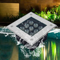 Recessed Buried Lights Outdoor LED Landscape Lamp 12V Low Pressure Stainless Steel LED Well LightGreen-9w