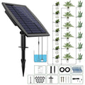 Solar Automatic Drip Irrigation Kit System JIYANG Solar Powered Auto Easy DIY Watering Device Supported Pots Plants 12 Timing Modes with Anti-Siphoning Device (Supported 20-30 Pots 12Timing Modes)