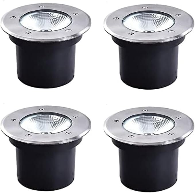 15w Ip67 Waterproof Led Ground Lights - 4pcs High Brightness Recessed Landscape Spotlights for Gardens Patios Gazebos and Teres - Warm White Outdoor Lighting Warm Light 15W(12V)