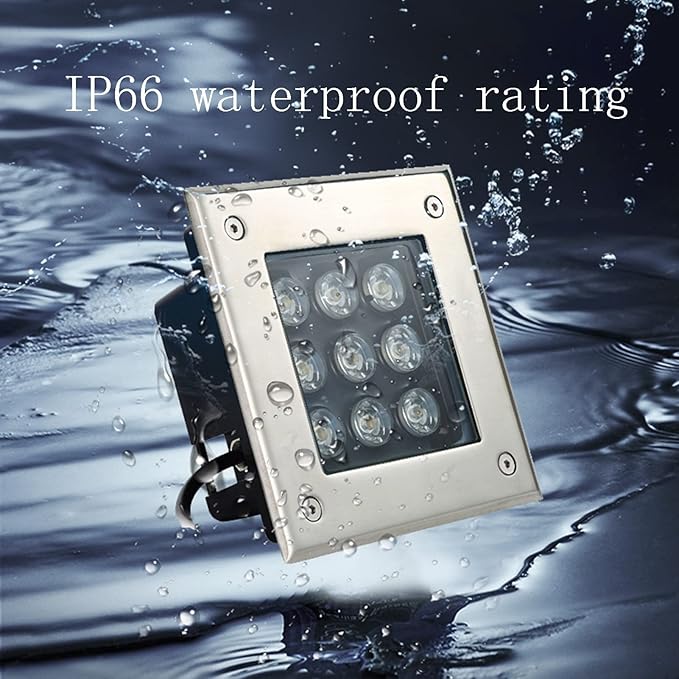 4 Pack IP66 Waterproof Embedded Square Buried Lamps - 36W Outdoor Ground Lights for Walkway Garden Terrace and Street Landscape (AC85-110V Yellow)