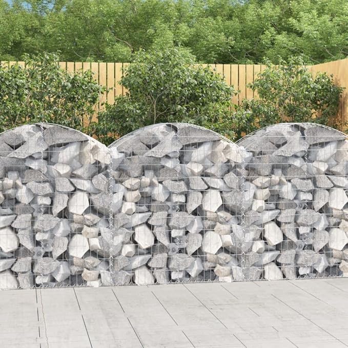 Gabion Basket Silver Galvanized Iron 39.4x39.4x47.2 in Rectangular Raised Garden Bed Outdoor Planter Box for Landscaping