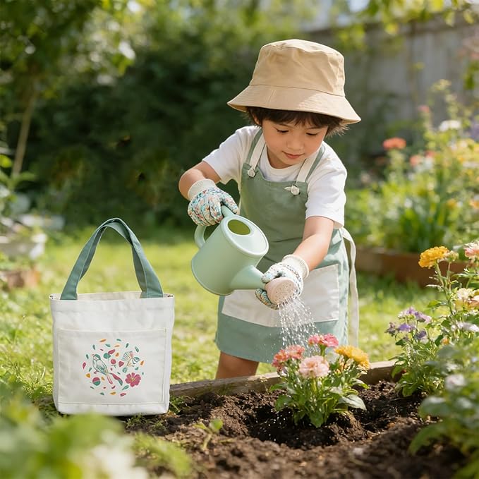 9Pcs Gardening Tools Set with Strong PP Handles and Colorful Design for Outdoor Fun in Garden Or School