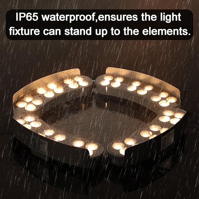 IP65 LED Ring Tree Lights with Ground Plug for Landscape Lighting Courtyards(Cool Light Lamp8SETS)