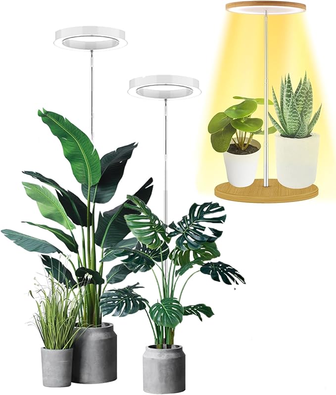 Plant Grow Lightyadoker LED Growing Light Full Spectrum for Indoor PlantsHeight Adjustable Automatic Timer 5V Low Safe VoltageIdea for Large Plant Light