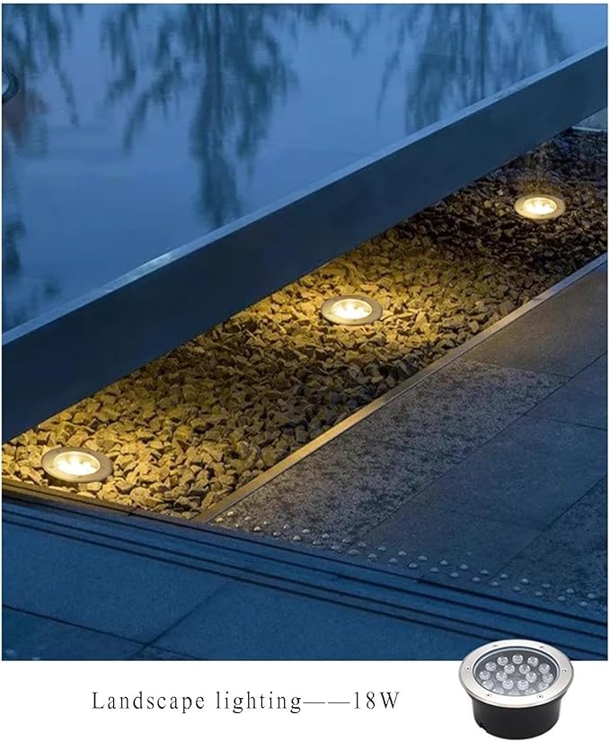Outdoor Landscape Spotlights LED Floor Spotlight - Outdoor Landscape Light Circular Stair Step Path Floor Lamp IP66 Waterproof AC85-265V Recessed Ground Spotlight for