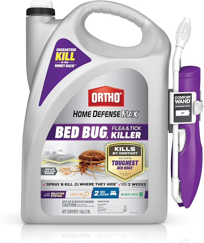 Ortho Home Defense Max Bed Bug Flea &amp Tick Killer with Comfort Wand 1 gal. (2-Pack)
