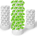 Hydroponic Tower Growing System 6 Layers 48 Pots with Water Pump Indoor Outdoor Hydroponics Planter Kit Vertical Garden Tower for Growing Strawberries Tomatoes Lettuce