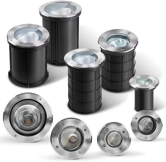 Ground COB Landscape Lights - Buried Lights AC 85-265V Adjustable Lighting Angle Outdoor Recessed LED Spotlight IP67 Waterproof Garden Patio Lawn LED Underground Light(White Light3W)