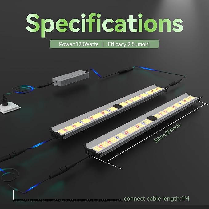 FARMLITE Grow Lights Supplemental Lighting for Grow Tent and Quantum Board Grow Lights
