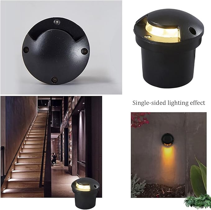 Low Voltage Underground Light Outdoor LED Recessed Ground Lights IP65 Waterproof DC12/24V Embedded Landscape Lights for Driveway Deck Step Garden Spotlight