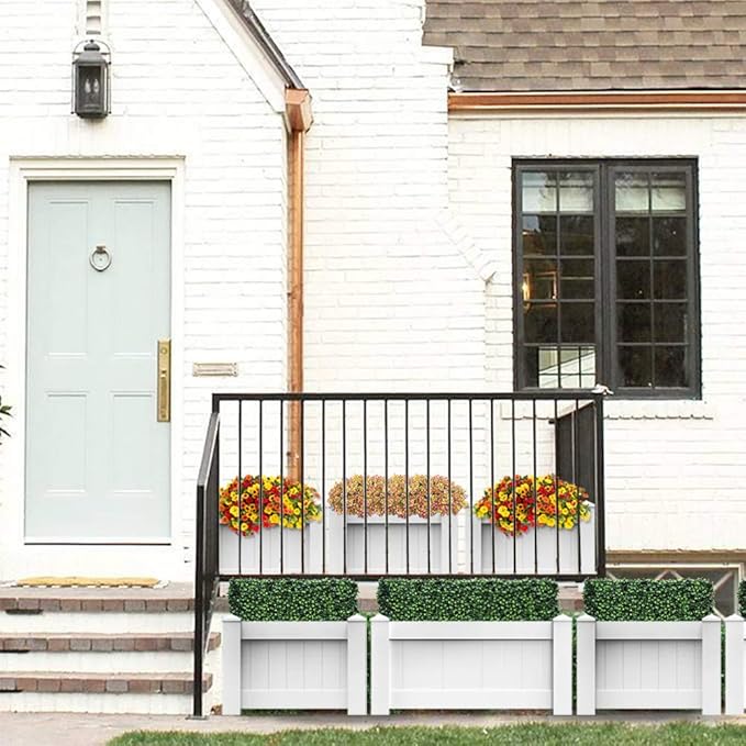 SunnyRoyal31 X 20 X 20 Garden Box Kit Vinyl Planter Raised Box Raised Bed Plastic Gardening Storage for Indoor/Outdoor Growing Vegetable 5Packs