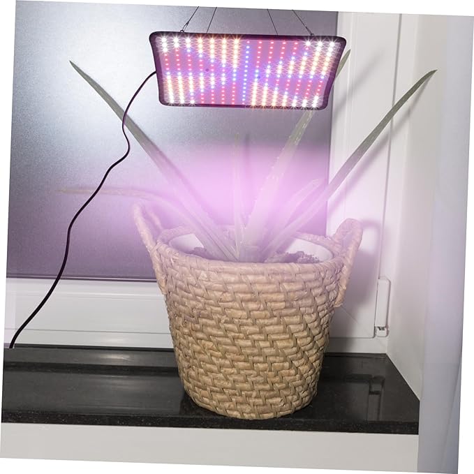 Happyyami 225LED Plant Growth Lamp for Indoor Use Full Range LED Grow Light Hanging Chain Ultra-Thin Panel for Hydroponics and Greenhouse