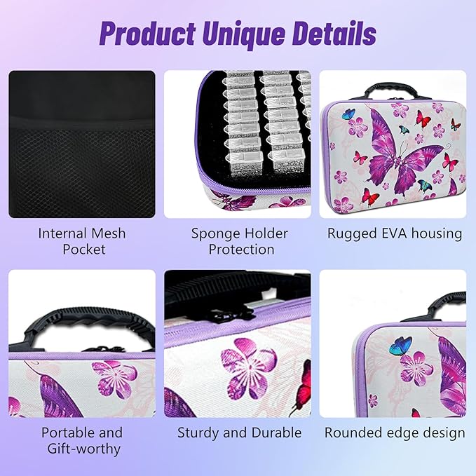 40 Slots Seed Storage Organizer Seed Organizer with 40 Label Stickers 20 Clear Storage Bags Seed Storage Container for Flower Vegetable Plants Garden Seeds Saving (40 Slots)
