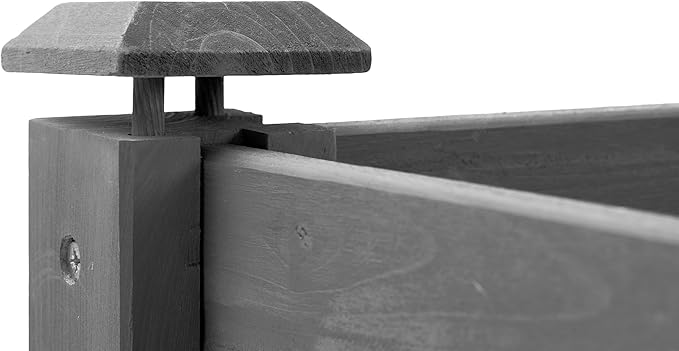 48 x 24 x 30 Inches Raised Garden Bed with Legs Elevated Wooden Planter Box for Outdoor Plants Garden Backyard Patio Balcony - 300lb CapacityGrey