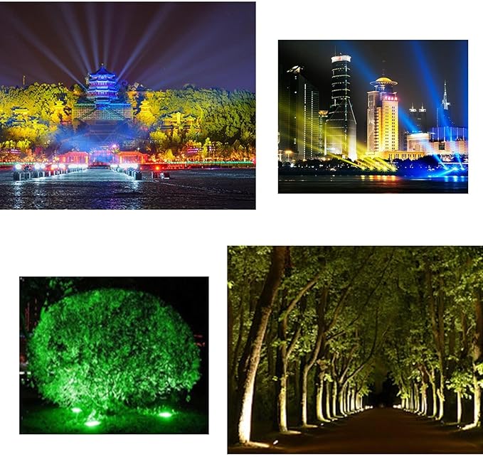 Led Spotlights - AC220V Outdoor LED Garden Light IP65 Waterproof Exterior Wall Lighting Engineering Lights Landscape Lighting for House Lawn Courtyard Park Tree Light(Yellow20W(ac220v))