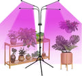 Full Spectrum Grow Lights with Tripod 4/5 Heads LED USB Grow Light 3H/9H/12H Timer 9 Dimmable Brightness Plant Growing Lamps for Indoor Plants Seeding Veg &amp Bloom4 Heads