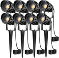 Low Voltage Landscape Lights Outdoor: 7W 700LM LED Landscape Lighting for Tree Garden Yard Pathway | 12V 24V Warm White 3000K Spotlights | IP66 Waterproof | 8 Pack