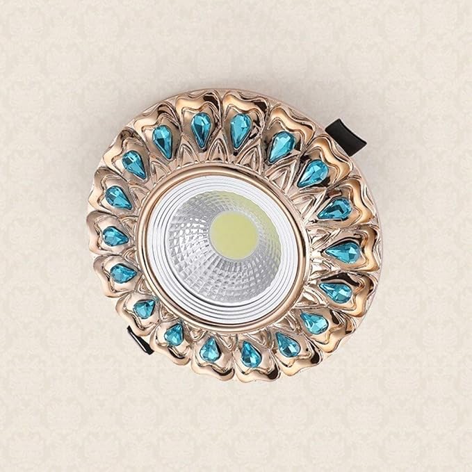 Energy-saving Eye Protection Spotlight Efficient Heat Dissipation Integrated Ultra-thin Downlight Super Bright COB Embedded Ceiling Lamp European Elegant Decorative LED Downlight High Brightn
