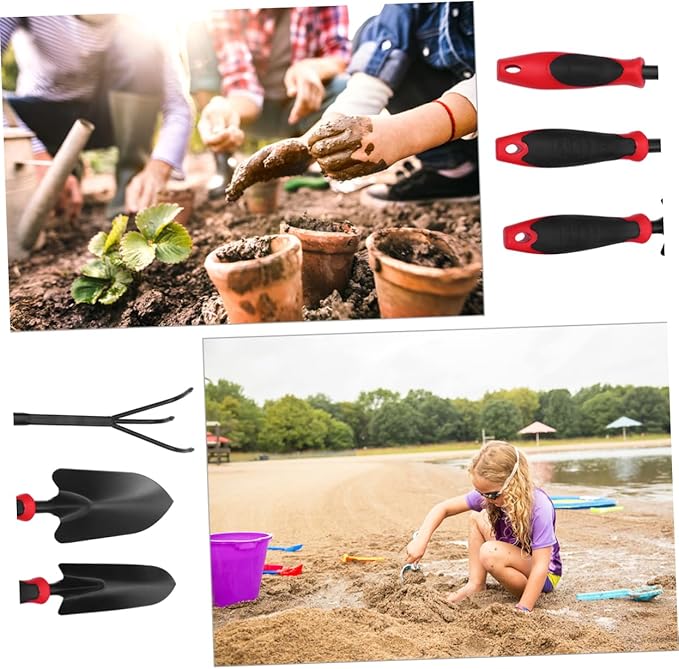 1set Professional Gardening Tool Garden Tools Dual Rubber Grip for Planting Weeding and Boys and Girls Outdoor Gardening Activities