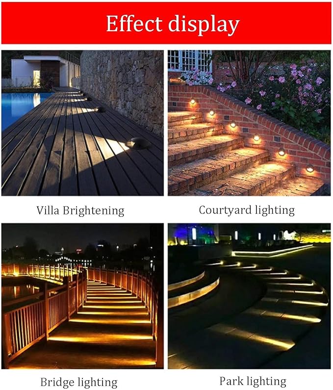 Surface Mount Spotlights Garden Buried Light Waterproof LED Deck Lights Modern Outdoor Landscape Step Lamp Aluminum Housing Fence Lights Wired for Street GardenBlue-3w(AC85-245v)