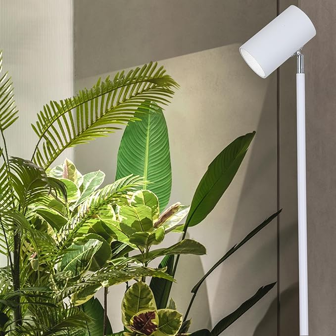 HMVPL 40W Grow Lights Stand for Indoor Plants Full Spectrum Standing Plant Light for Indoor Growing with COB Plant Light Bulb 4/8/12H Timer Tall Growth Floor Lamp for Large Plant (6 Level Height)