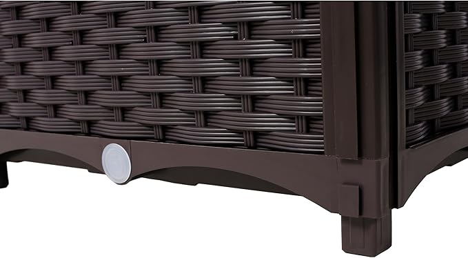 Raised Garden Beds Planter Raised Beds Elevated Planter Garden Box with Drainage Plug Raised Garden Beds for VegetableFlowerHerb Outdoor Standing Planter Beds Gardening KitBrown15.7x15.7x27.7